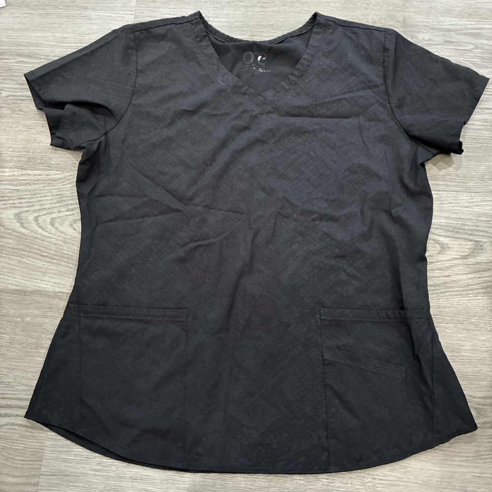 Black V-Neck Women's Scrub Top - Classic Workwear